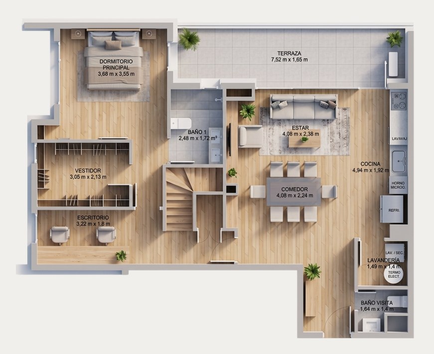 Plano Dúplex Samoëns — Primer Piso